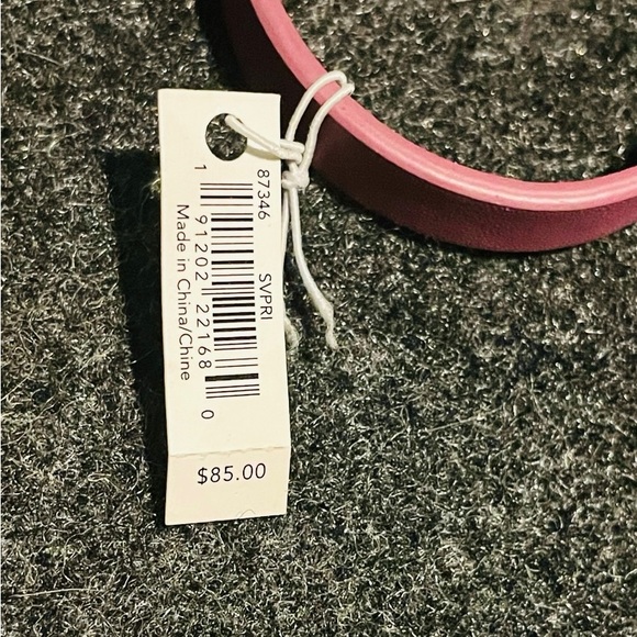 NWT COACH pink band bracelet with Tea Rose $85 [sold] - Picture 3 of 5